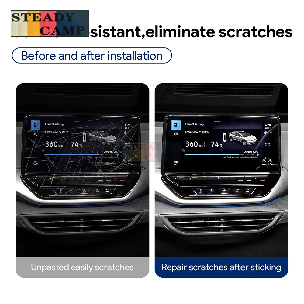 ل Volkswagen VW ID.4 Crozz GTX 2021-2024 وحدة التحكم المركزية والعتاد لوحة الملاحة شاشة بولي TPU الداخلية طبقة رقيقة واقية المضادة للخدش #3