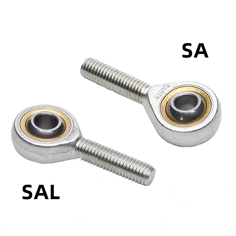 1/10pcs SA SAL SI SIL 4/5/6/8/10/12/14/16/18/20/22/25/28/30TK Metric External Thread Fish Eye Rod End Spherical Plain Bearing