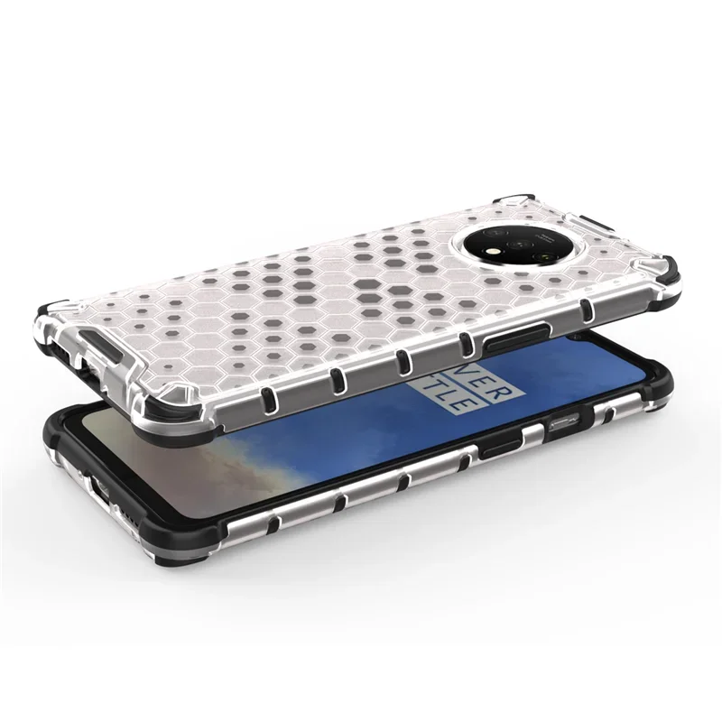 For Oneplus 9 Pro Case Dual Layer Hybrid TPU PC Armor Cover For One plus 7T 9R Honeycomb Shockproof Transparent Hard Phone Capa