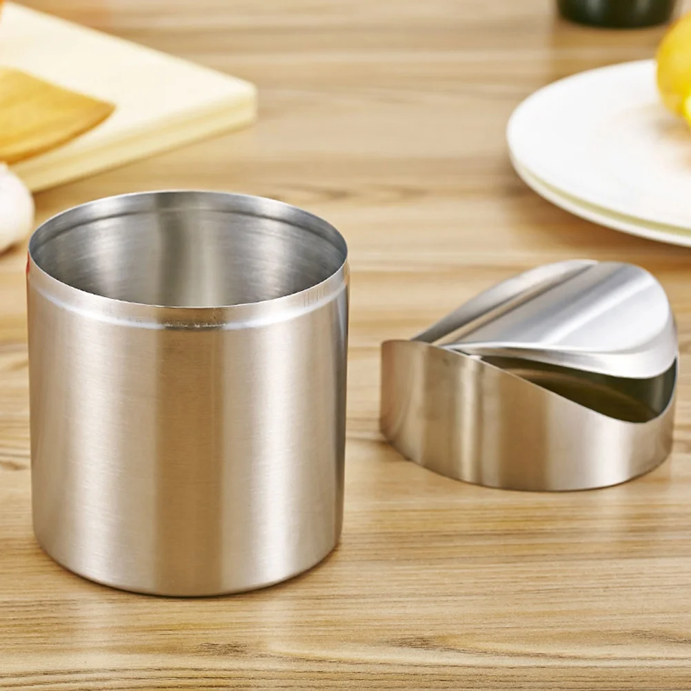 

Stainless Steel Trash Can Slim Countertop Waste Bin For Office Home Kitchen Desktop Mini Dustbin Table Garbage Container