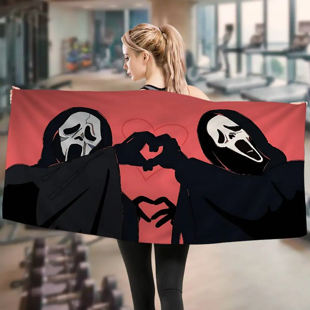 S-SCREAMS Horror Movie Big Microfiber Beach Towels Quick Dry Towel Sand Beach Towels Pool Towel for Travel Swim Pool Yoga