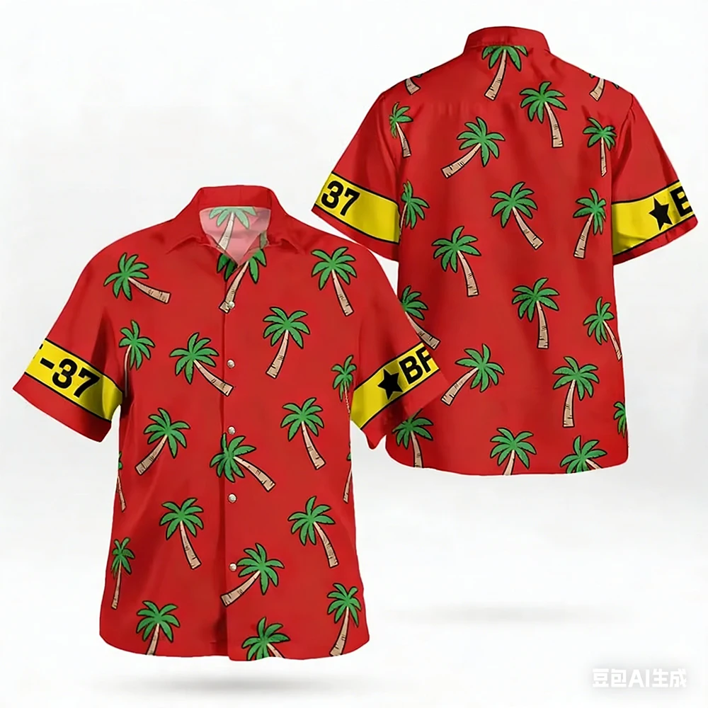 2026 Men T-shirt Top Tee Sports Luffy One Piece Franky Post Timeskip Hawaiian Shirt In Fish Man Island Arc Cosplay Gift Hot-Sell