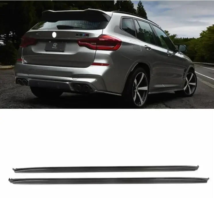 Real Carbon Fiber Side Extension Body Skirts Kit Lip Cover For BMW G01 X3 G02 X4 F97 X3M F98 X4M 2018 2019 2020 2021 2022 2023