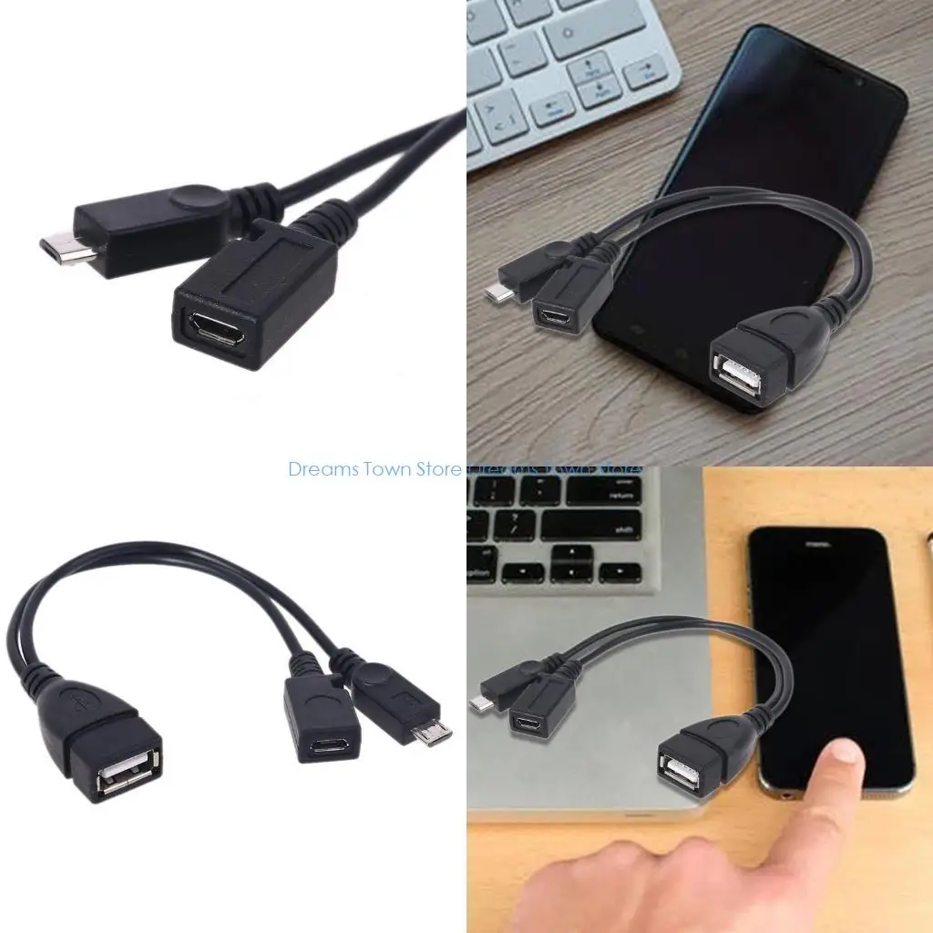 HX6A OTG Cable Replacement for Fire 4K Compatible for for Galaxy for Fire for LG for HTC Android Phone Table
