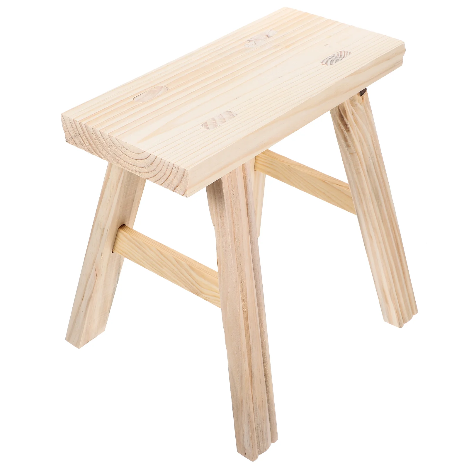 Solid Wood Small Bench Foot Pad for Shoes (raw Unpainted 27*15*26) Stool Wooden Plant Stands Indoor Elder