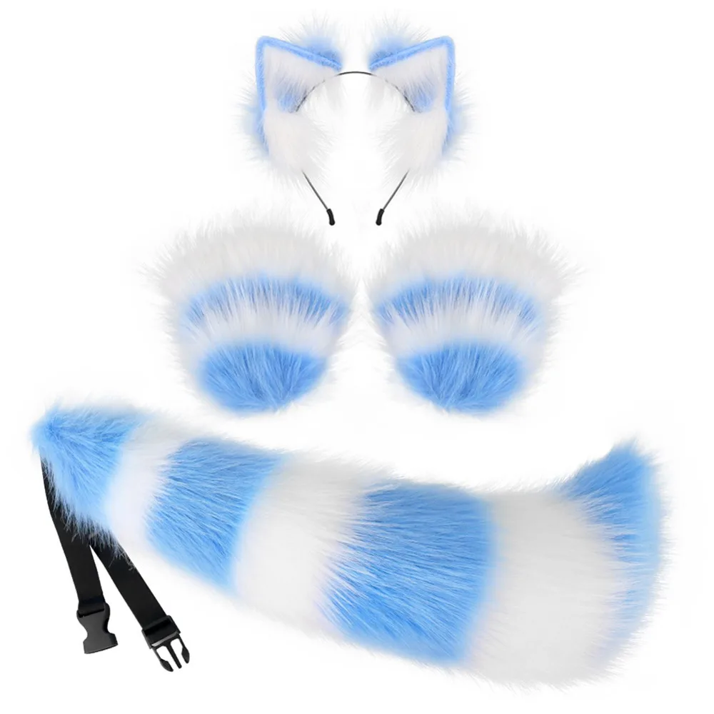 Beast Ear Headband Cosplay Comic Show Halloween Decoration Comic Show Props Fox Ear Tail Suit Fit For Anime Zones Decor 6
