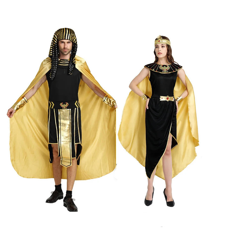 

Ancient Egyptian Costumes Pharaoh Empress Cleopatra Queen Priest Cosplay Clothing for Women's Fancy Halloween Dress Outfits