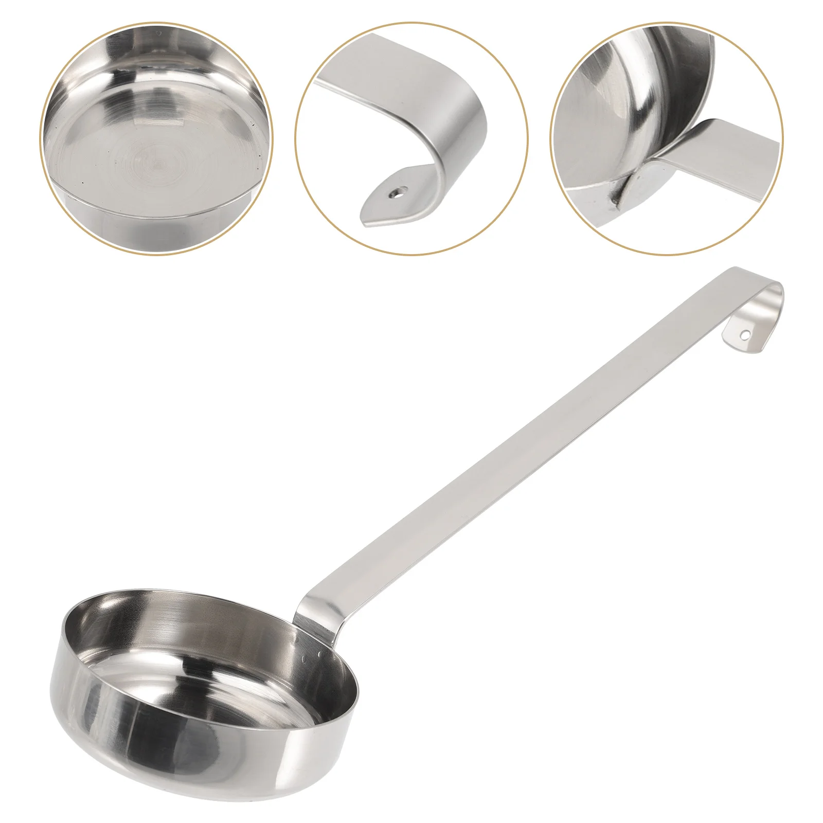 

Pizza Sauce Spoon Baking Measuring Scoop Tomato Cups with Handle Kitchen Ladle for Serving Spread Cream Tool Long Metal Soup