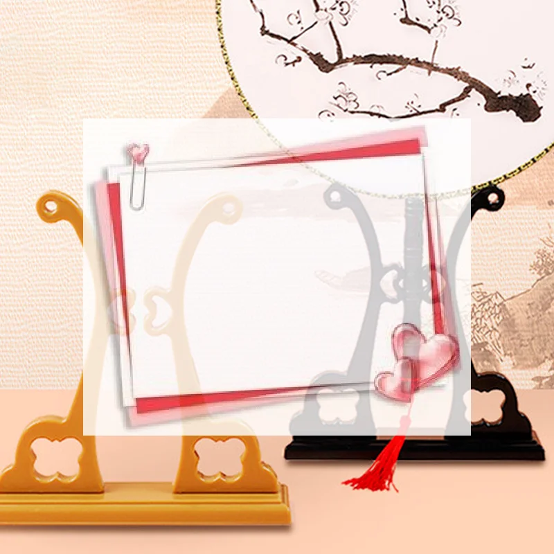 1Pcs PVC Fan Stand Display Base Holder Circular Fan Display Stand Home Decor Fan Support Bride Wedding Fan Base