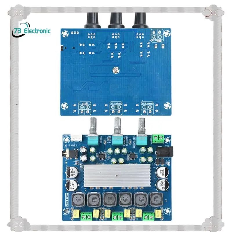 

24-Hour Delivery Class D Stereo Dual Channel Amplifier Board 50Wx2+ 100W TPA3116 2.1 Channel Audio Amplifier Module