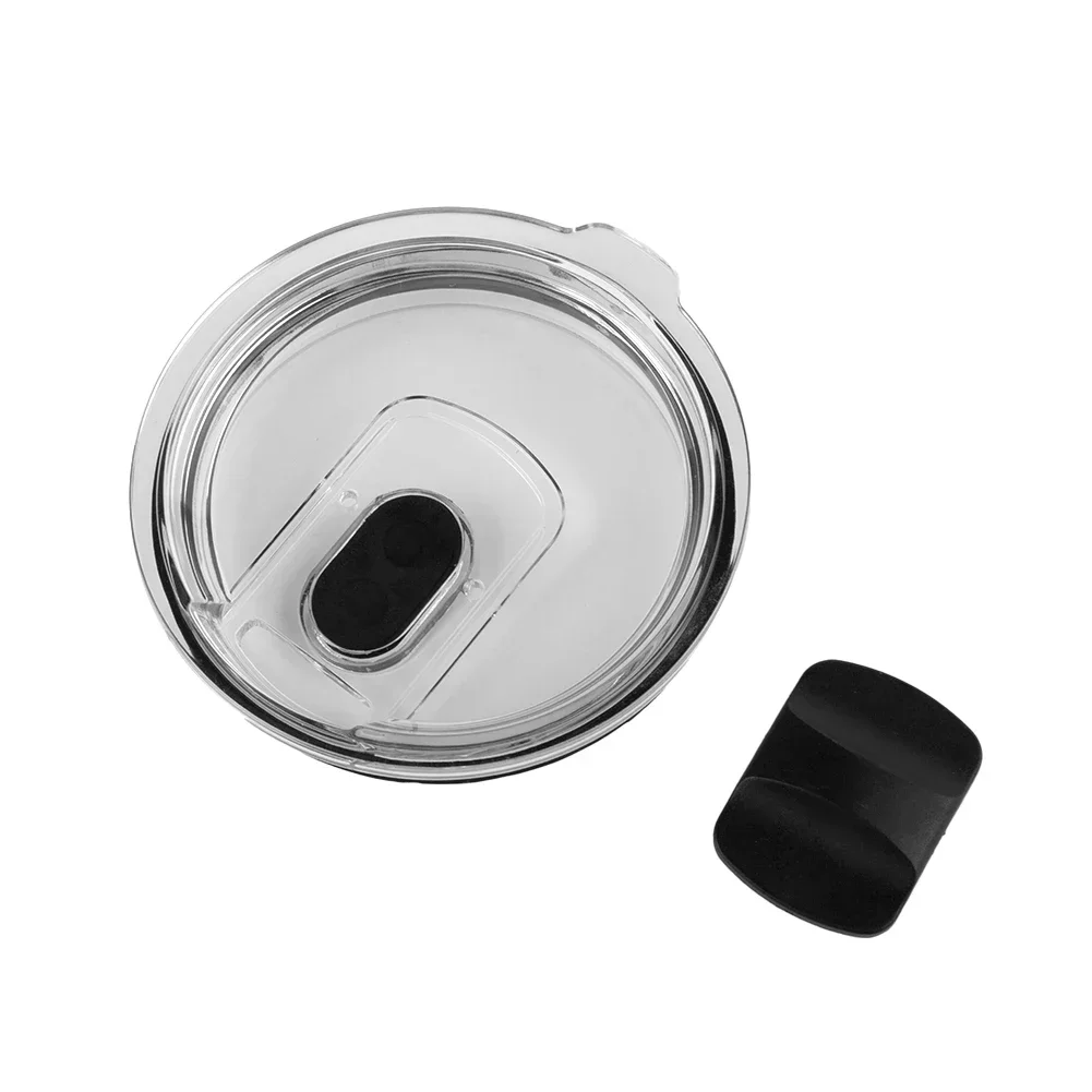 Kitchen Vacuum Flasks Slider Lid Splash Spill Proof Transparent 20oz/30oz For Vacuum Tumbler Cup Magnetic 1pcs