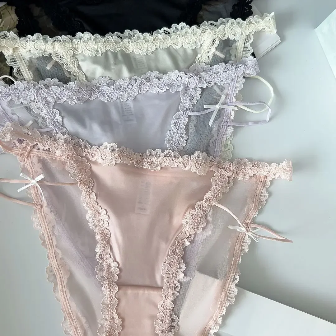

SP & CITY кружевное сетчатое прозрачное сексуальное нижнее белье женские со средней талией бесследные ажурные атласные трусики соблазнительные трусы