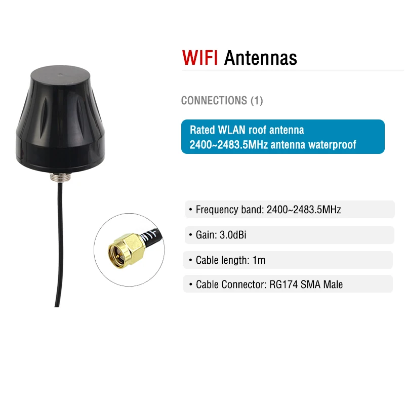 WLAN-Dachantenne 2400~2483,5MHz Wasserdicht IP67