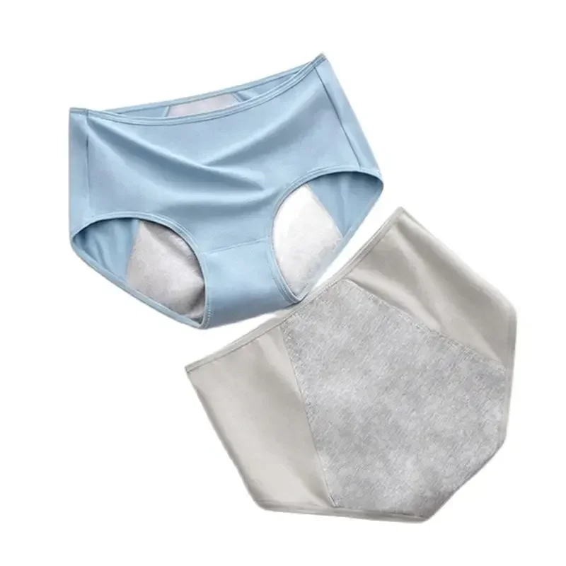 Cotton Menstrual Panties Mid-High Rise Period Underwear Breathable Leak Proof Underpants Physiological Comfortable Soft Briefs