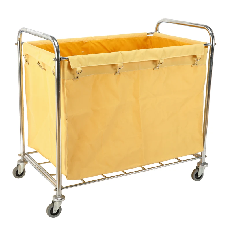 Folding X-shaped linen cart, room service cart, hotel hotel, multi-functional thickened cloth bag trolley