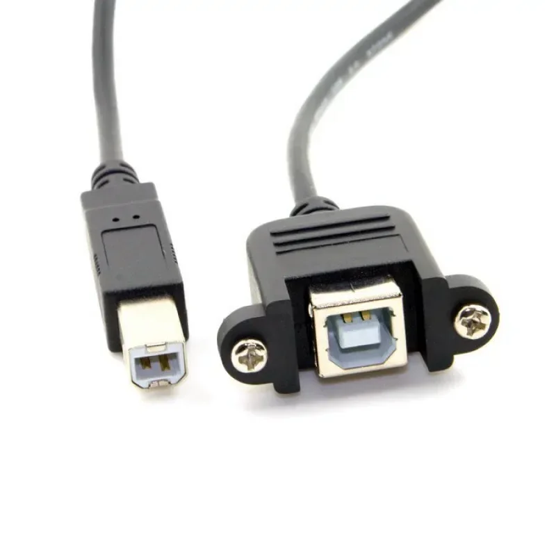 for U2-228 USB Type B Male to Female 90 Degree Right Angle Extension Cable for Printer Scanner 50cm