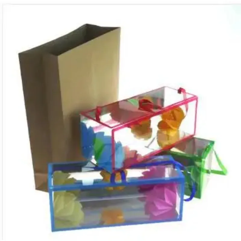 حقيبة ورقية فاخرة للغاية تظهر صندوق زهور - خدعة سحرية لمرحلة ماجي عن قرب دعائم سحرية ألعاب ماجيا إكسسوارات كوميدية نكتة