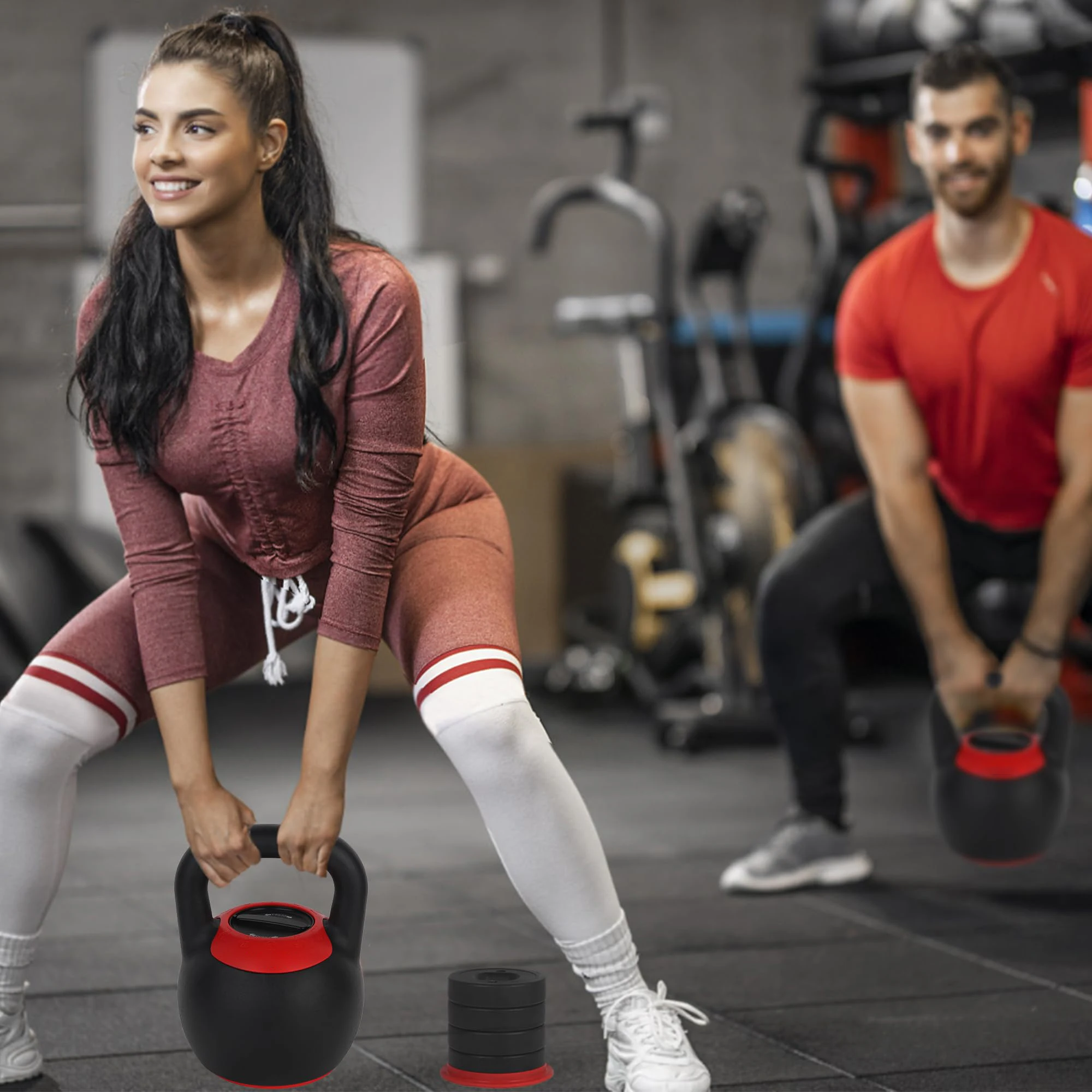 

Лидер продаж 5 в 1, регулируемый гири 40 фунтов, набор гирь для силовых тренировок, оборудование для тренировок в домашнем спортзале