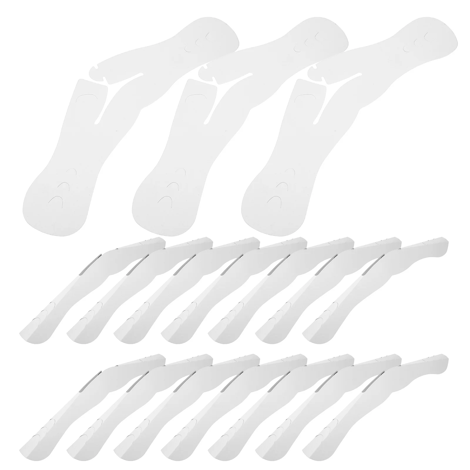 

50pcs Shirt Shoulder Pads White Hanger Support Forms Non-Slip Clothing Protector For Suit Garment Display Dry Cleaning Reusable