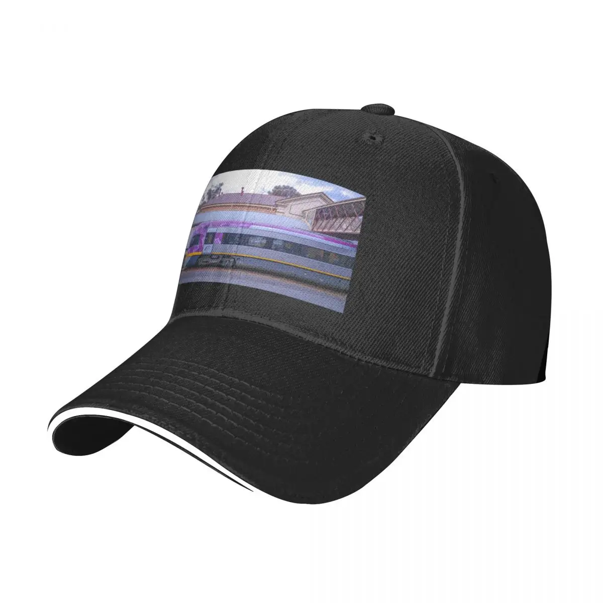 VLine Train in Bendigo headed North Baseball Cap Mountaineering Visor Sunhat Bobble Hat Caps For Men Women's