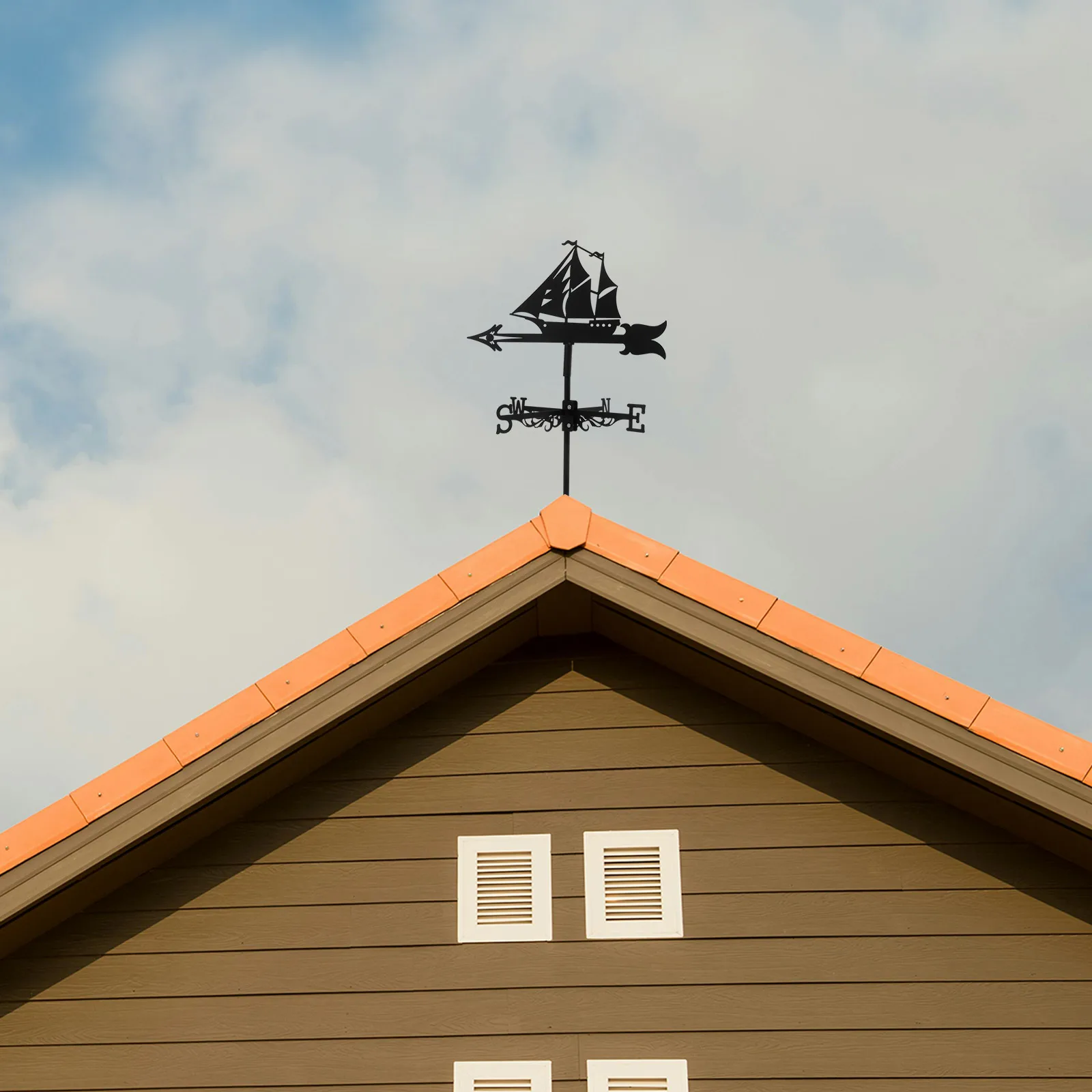 

Metal Wind Vane for Outdoor Use Garden Decor Weather Vane Ground Weathervane with Artistic Design Wind Direction Indicator