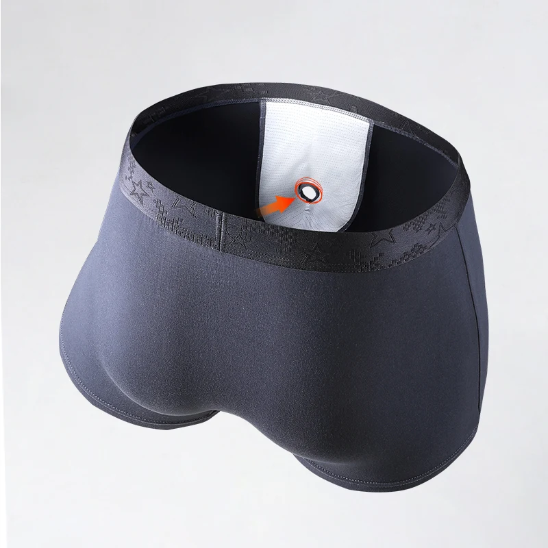 3-Pack of Leather Separation Underwear for Men, Bullet Separation Resistance, Boxer Briefs, Shorts, Scrotum Support, Comfortable