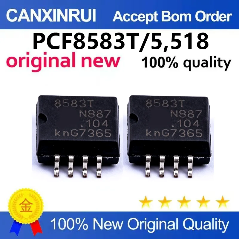 （5pcs-100pcs）Original genuine PCF8583T/5518 package SO-8 silk screen 8583T real-time clock calendar chip