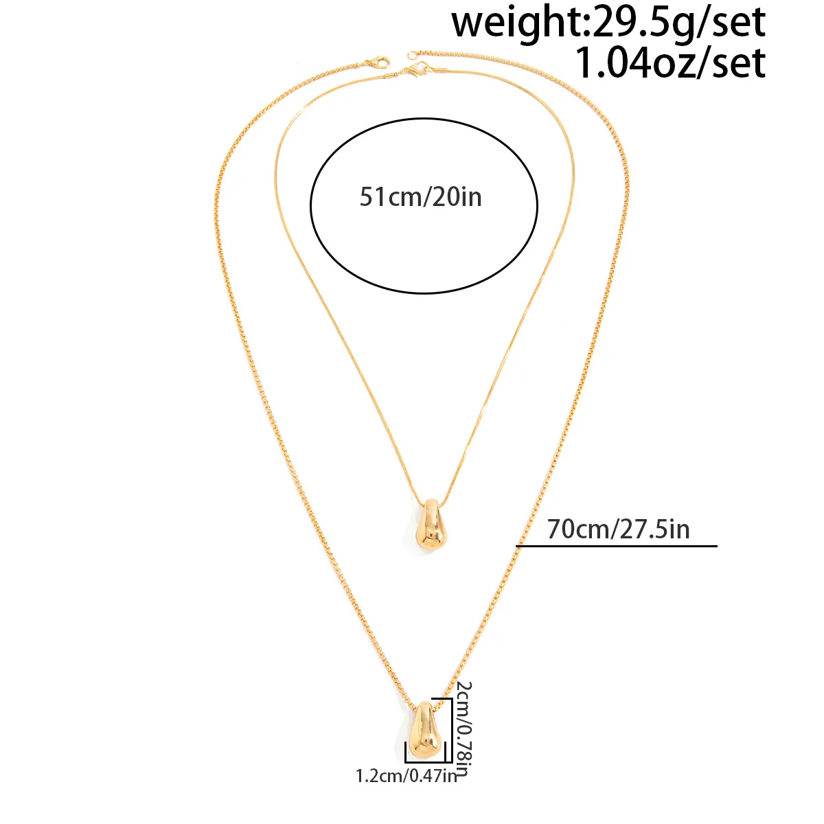 Retro Water Drop Heterosexual Imitation Pearl Pendant Necklace 2026 Multi Layer Gold Metal Girl Fashion Birthday Jewelry