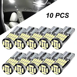 10 PCS T10 W5W 194 LED Bulb Canbus 12V 4014-26SMD 7000K White Super Bright Car Interior Dome Door Map Turnk License Plate Lights