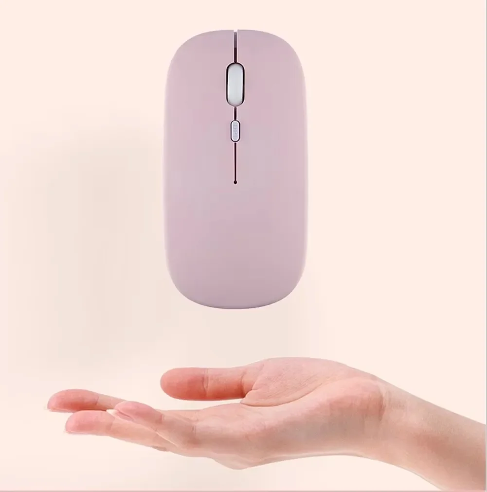 ZLRLMHYBluetooth Mouse 2.4G USB Mice Macaron Rechargeable Wireless For Android Windows Tablet Laptop Notebook PC For IPAD Mobile