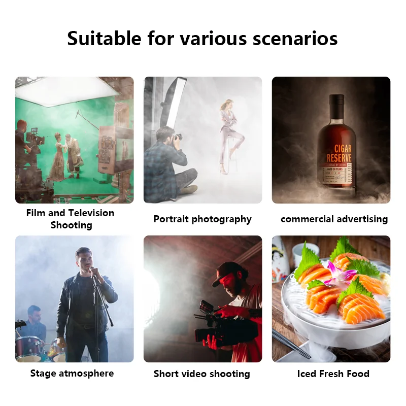 LENSGO Smoke B/S/K/S MiNi HandHeld Smoke Fog Machine Dry Ice Smoke Effect Short Video Filming Stage Performance Atmosphere