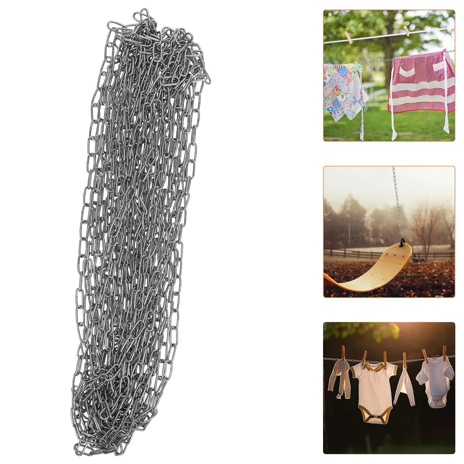 Premium Stainless Steel Hanging Chain Heavy Duty for Hammock Swing Plant Hangers Garden Decor Outdoor Indoor Use Corrosion