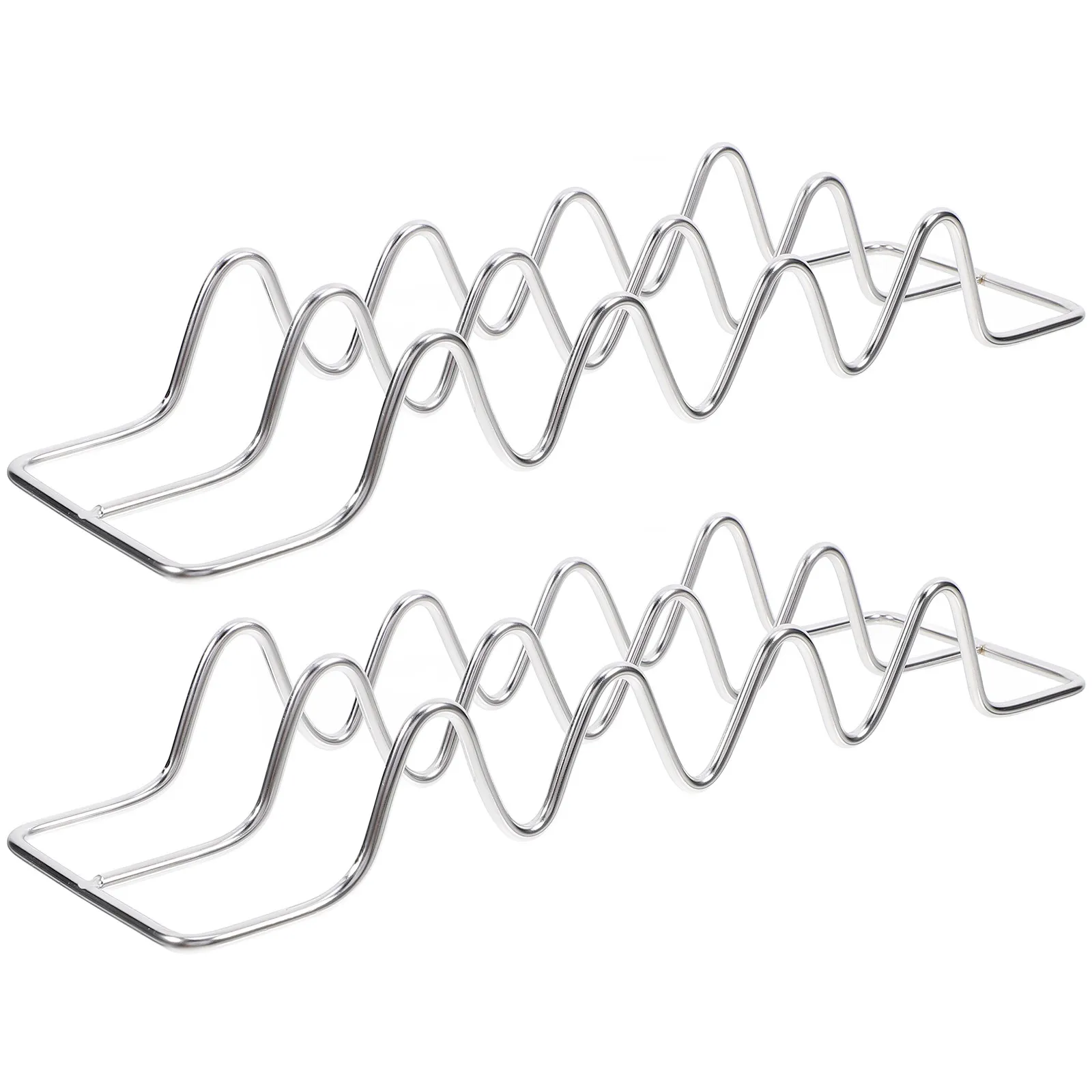 2Pcs Stainless Steel Taco Holder Set Dishwasher Safe Heavy Duty Taco Rack for Serving Sharing Tacos At Parties Family Dinners