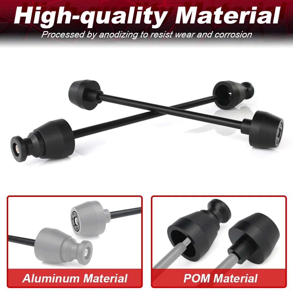Front Rear Wheel Axle Fork Crash Sliders For Kawasaki Ninja ZX-10R 2011-2024 Ninja ZX-10RR 2017-2024 Motorcycle Swingarm Spools