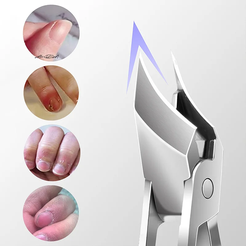 Cortador de unhas pontiagudo anti-respingo grande diagonal afiado cortador de unhas boca inclinada para sulcos de unhas-tesoura de unhas