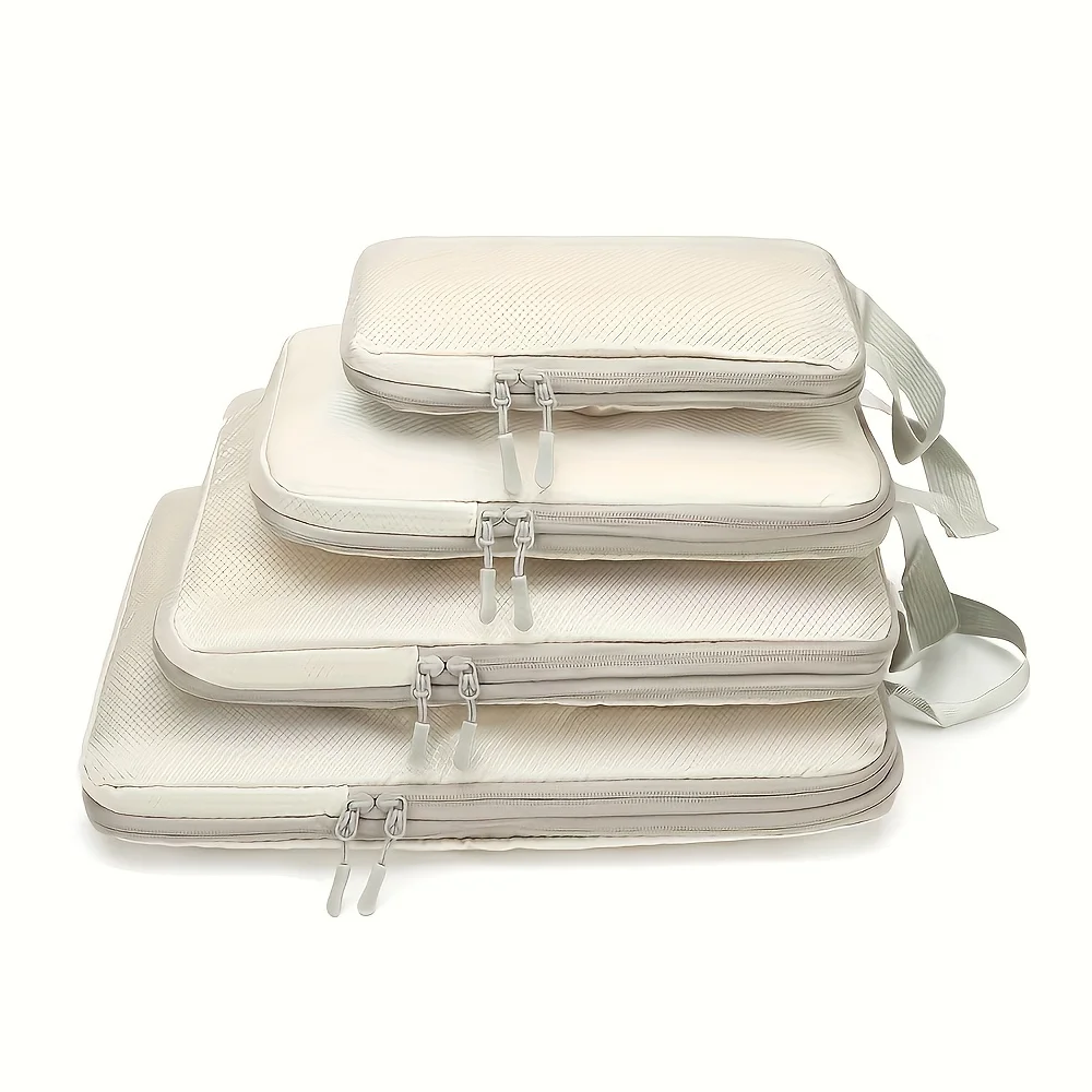 

4-Piece Travel Packing Cubes Set, Casual Luggage Organizer Bags, Pouches For Suitcase Organization