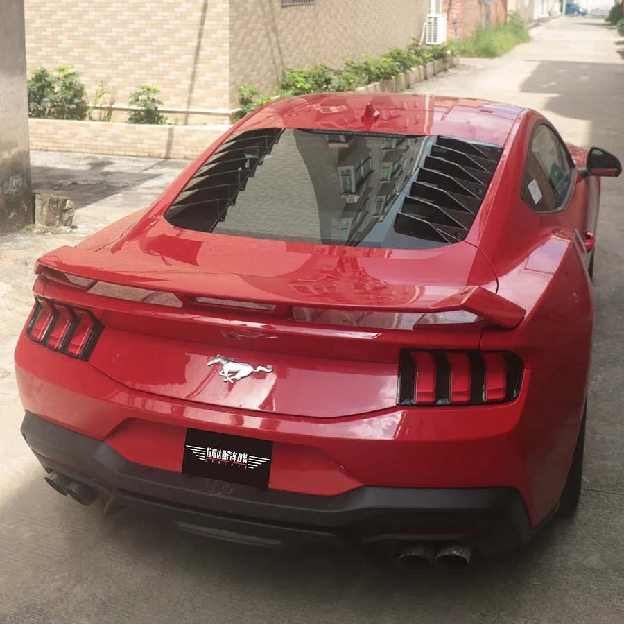 ABS Material Louvers Rear Window For Ford Mustang Dark Horse S650 EcoBoost 2.3L 5.0 GT Body Kit Exterior Accessories