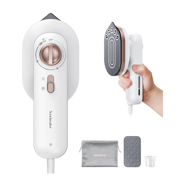 

New Lightweight 2-in-1 Steam Iron for Clothes, Non-Stick Ceramic Soleplate, Dual Voltage Travel Iron