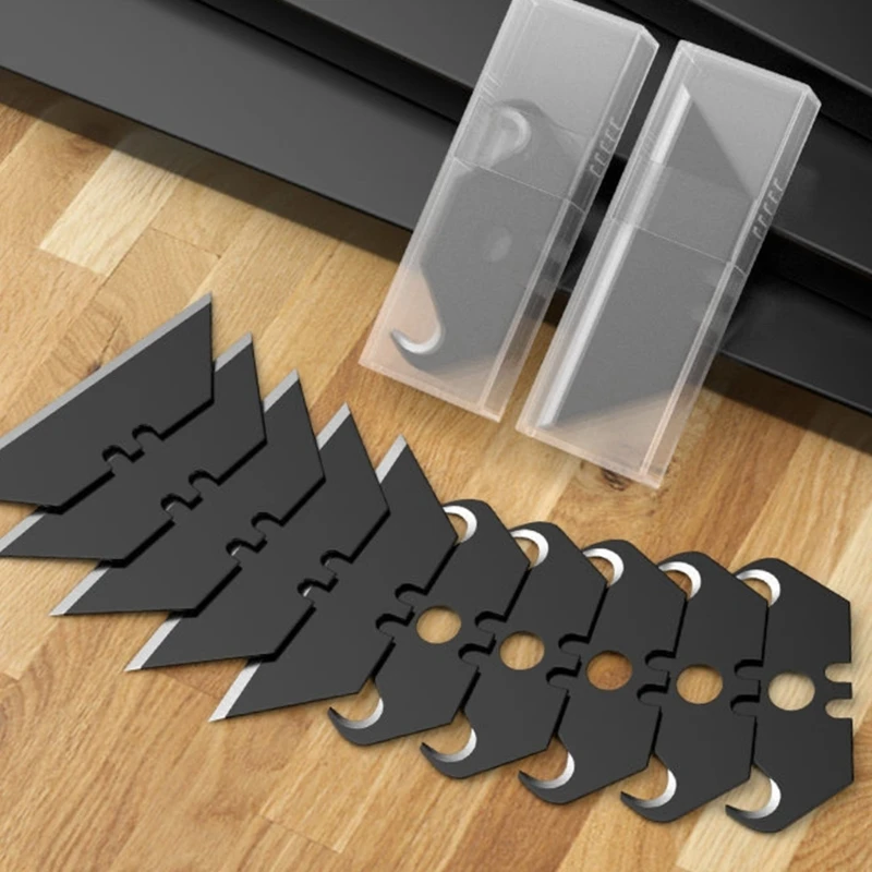 Art Craft Cutter Tool Razor Blades in Protective Case Sharpness Edge for Crafting and DIY Projects Trapezoid Blade