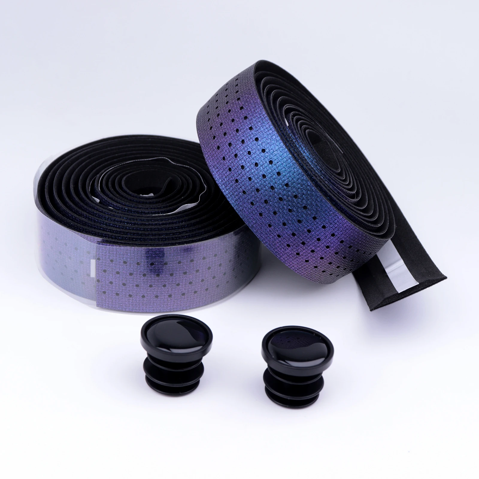 Road Bike Bar Tape Fade Bar Tape  Bike Anti-Skid Shock Absorber Wrap Tape With 1 pair Bar Plugs