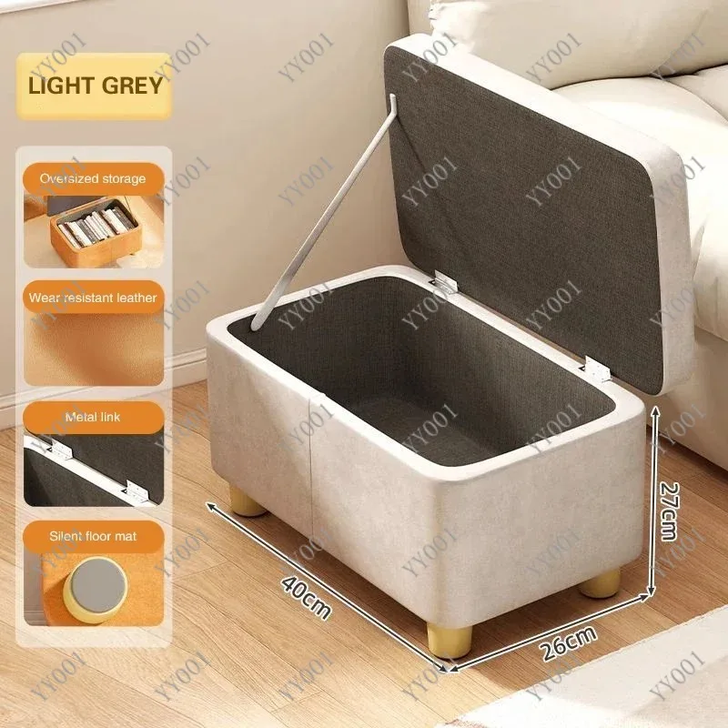 Home Wooden Shoe Storage Stool Large Capacity Entryway Bench Living Room Furniture