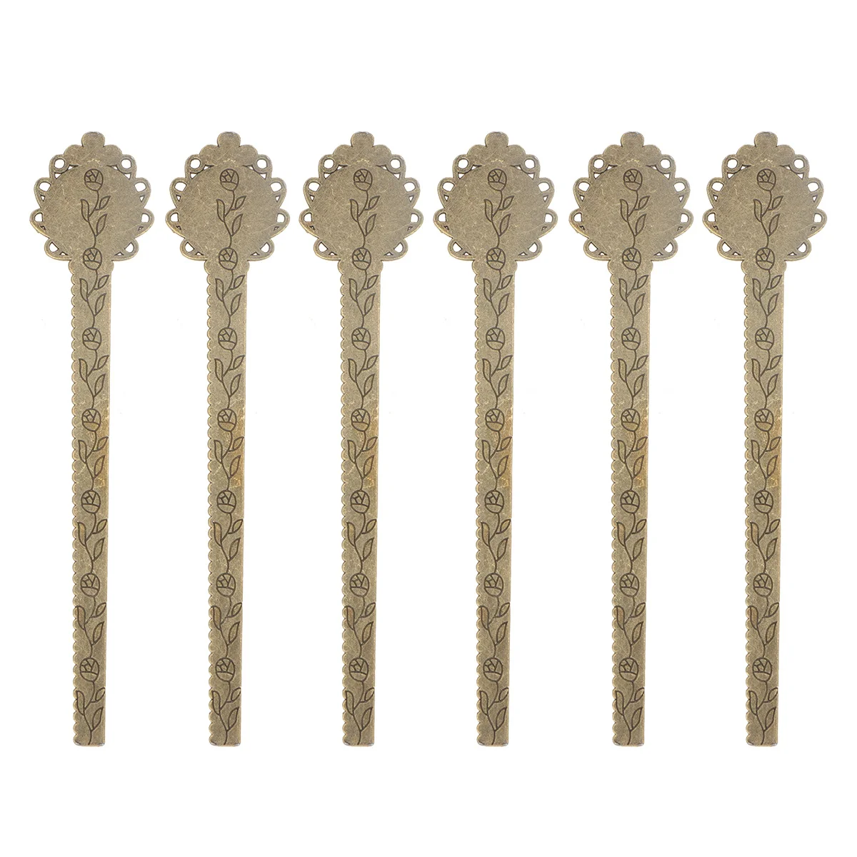 

10Pcs Retro Multifunction Bookmark Metal Ruler 20mm Purfle Bronze Drawing Template Handwriting Ruler Learning Tool for Students