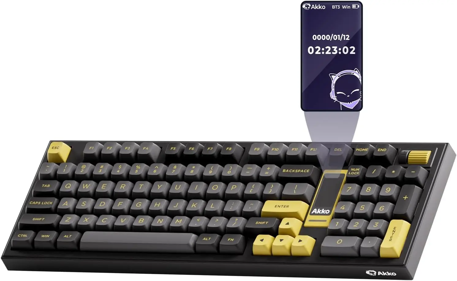 

5098B Wireless Gaming Keyboard, Black & Gold, Hot-Swappable Mechanical with RGB, Scroll Wheel, Numberpad