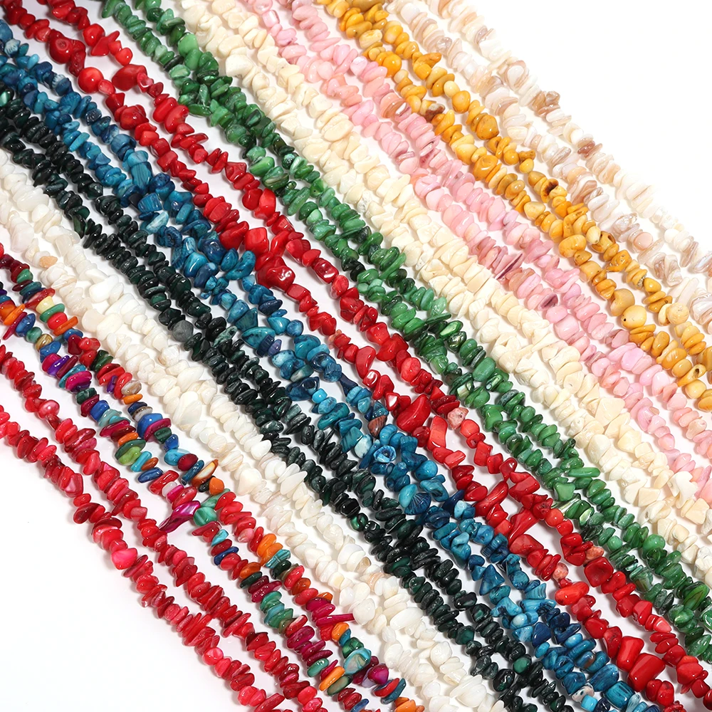 Natural Shell Beads Irregular Chips Gravel Coral Loose Spacer Beads For Jewelry Making DIY Crafts Bracelets Necklace Accessories view 4