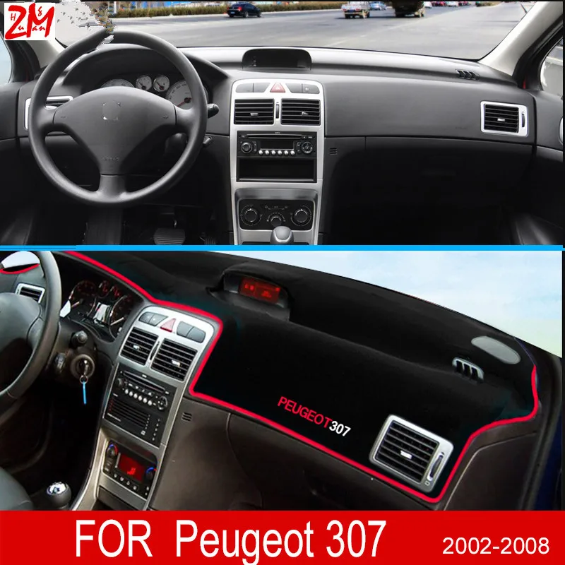 For Peugeot 307 2002~2008 307sw 307cc Anti-Slip Mat Dashboard Pad Sunshade Dashmat Protect Carpet Accessories 2003 2004 2005 SW