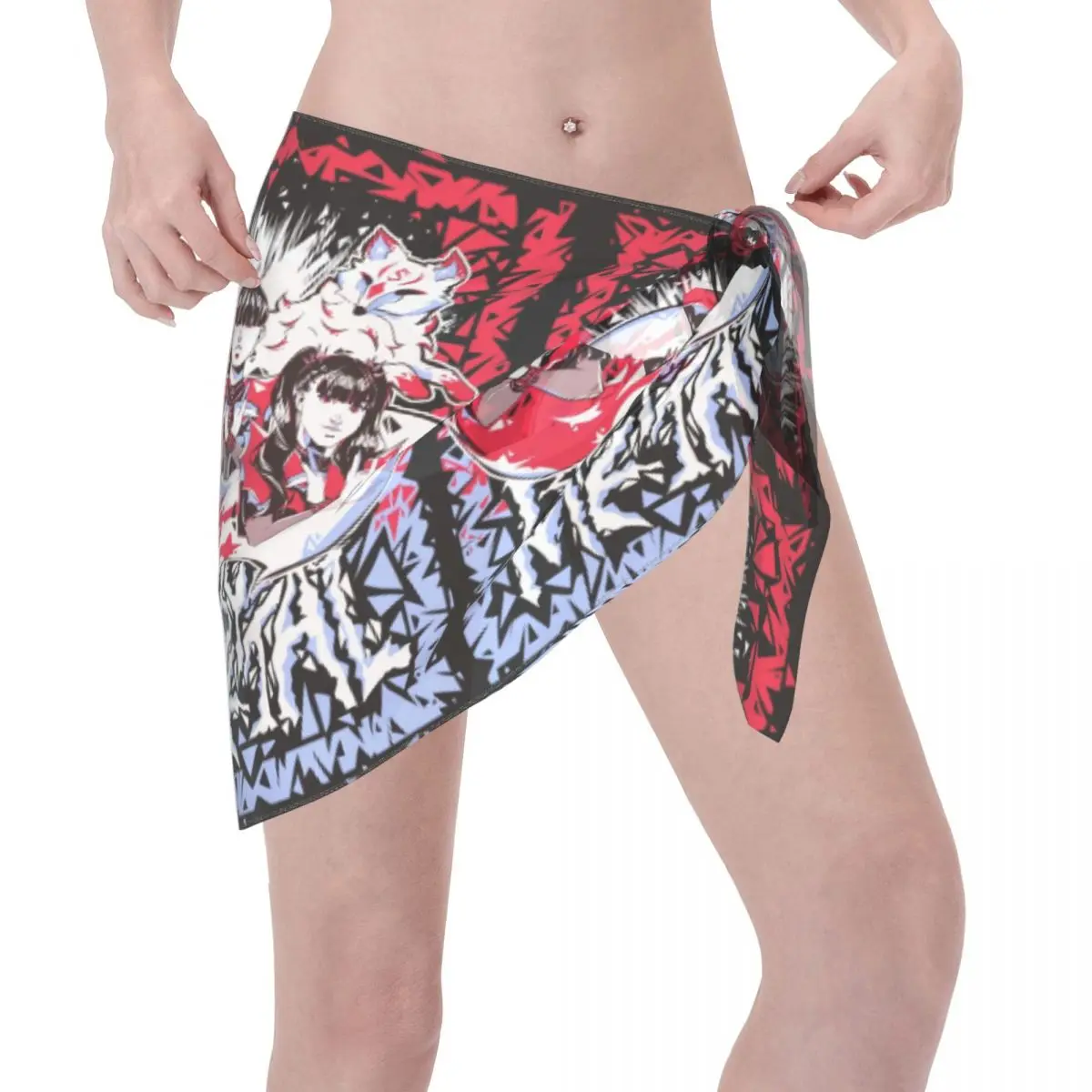 Benutzerdefinierte Rock Band Babymetal kurze Sarongs Badeanzug Cover Up gedruckt Pop Musik Star Poster Bikini Wrap Sheer Sarong Strand Wrap