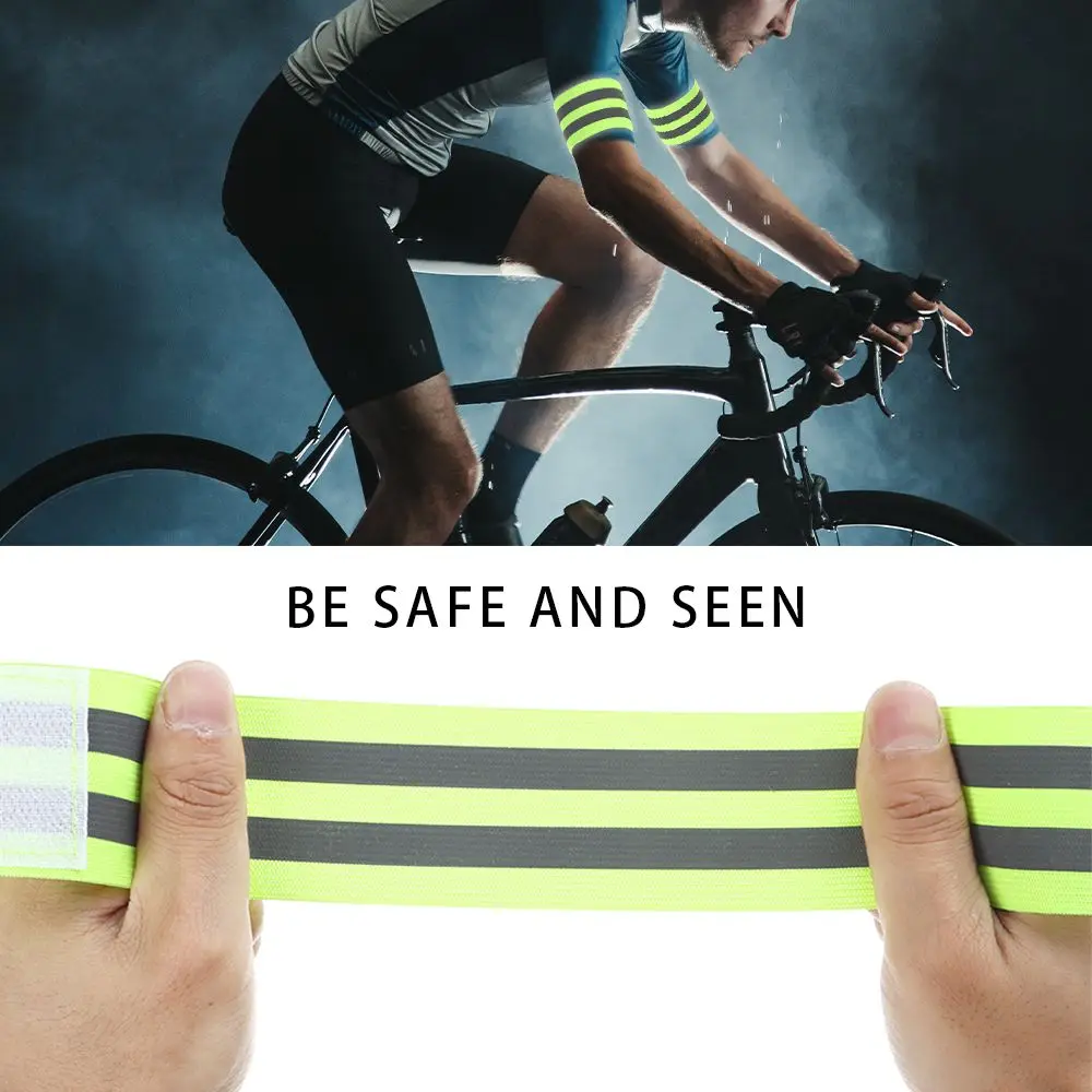 Running Night Walking High Visibility Glow Belt Safety Reflective Straps Luminous Wristband Reflective Band Strap