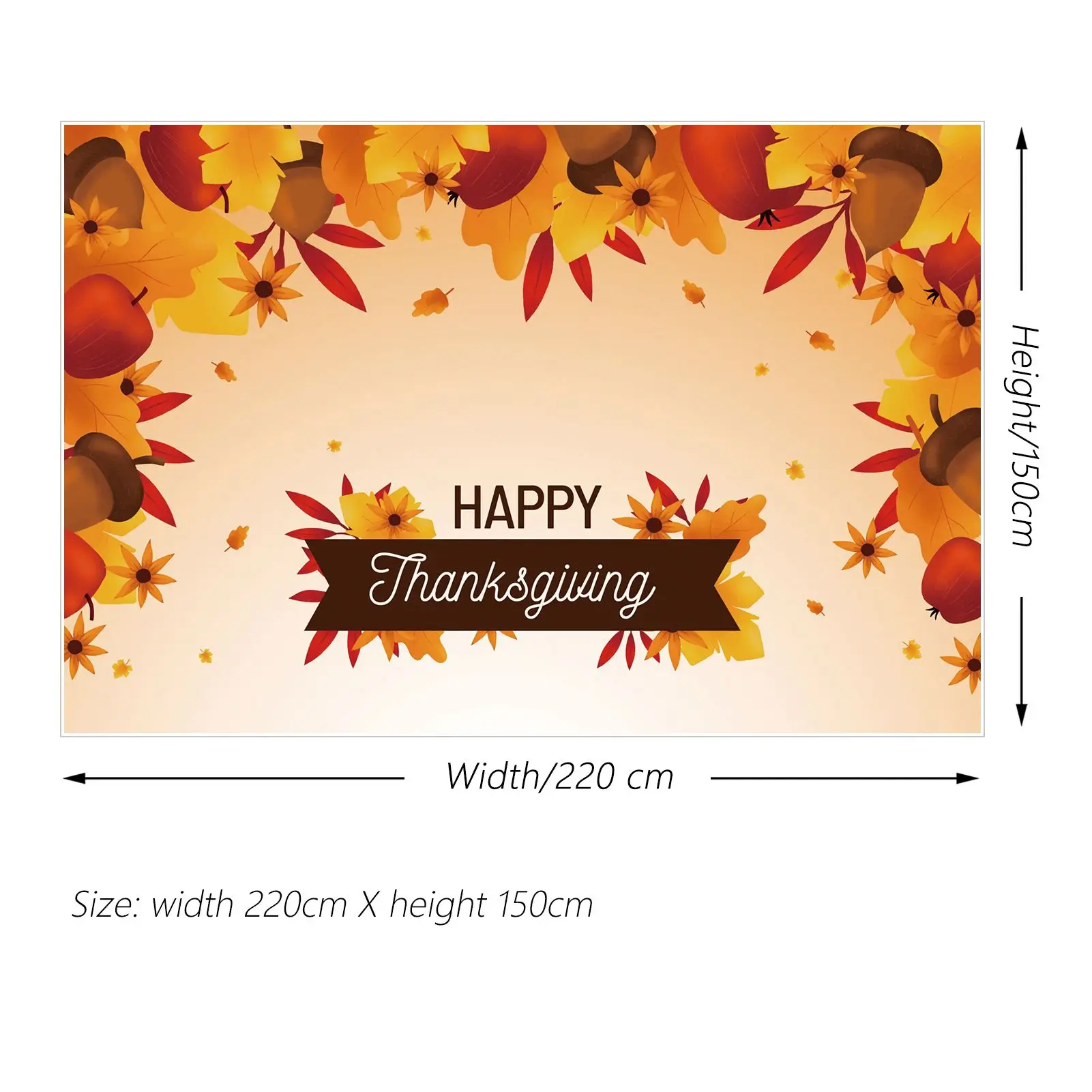 MOON.QG-Decorações De Contexto, Adereços De Festa De Feliz Ação De Graças, Photo Booth, Folhas De Bordo De Outono, Porca, Bandeira De Frutas