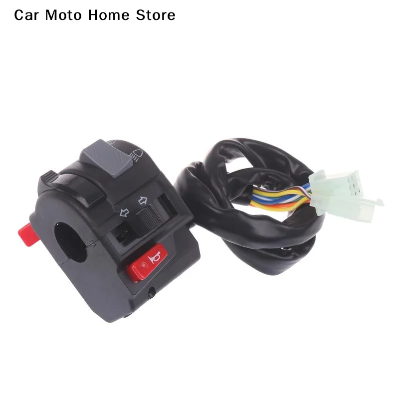 

【DM】Кнопка управления левым рулем мотоцикла 7/8" (22 мм) для фары, противотуманной фары, звукового сигнала, сигнала аварийной остановки, указателя поворота