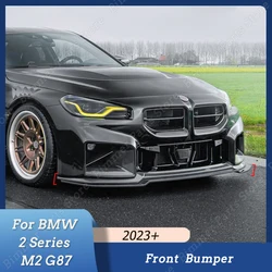 Gloss Black/Carbon Look ABS For BMW 2 Series M2 G87 2023+ Front Bumper Lip Splitter Spoiler Diffuser Guard Exterior Accessories
